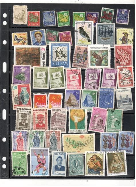 Vietnam Collection On Stock Sheet Mint Used Asia Vietnam Stamp