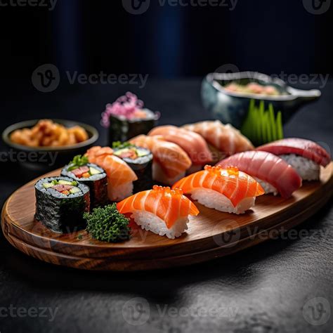 Realistic photo of Sushi. Close-Up Food Photography. 27810888 Stock ...