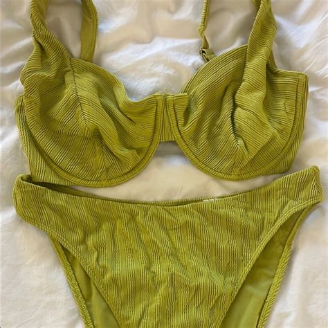 Abercrombie Fitch Swim Lime Green Textured Bikini Set From Abercrombie Poshmark