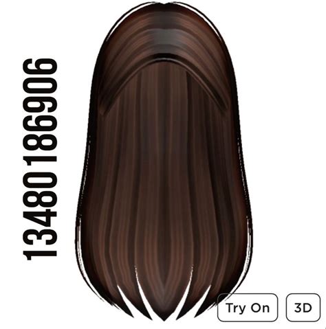 Long Straight Tucked Back Hair Brown Brown Hair Roblox Black Hair Roblox Brown Hair Id