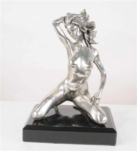 Silver Bronze Erotic Bronze Nude Female Statue Figurine Sexy Erotica