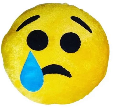 velvet  microfibre yellow  crying emoji pillow  rs piece