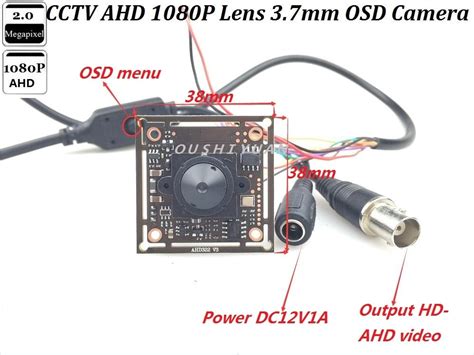 CCTV Sensor De SONY IMX 322 NVP2441H HD AHD 1080 P 2 0MP Lente 3 7mm