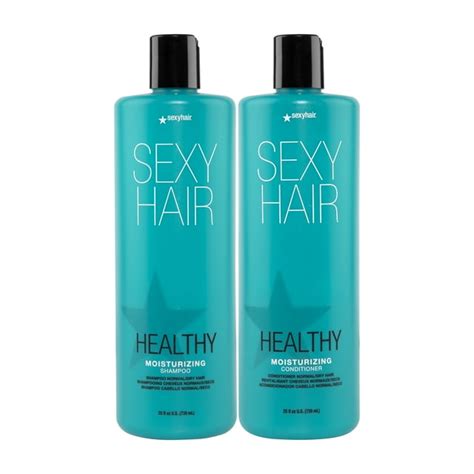 Sexyhair Healthy Moisturizing Shampoo And Conditioner Duo 25 Ozmoisture Slip Detangling And