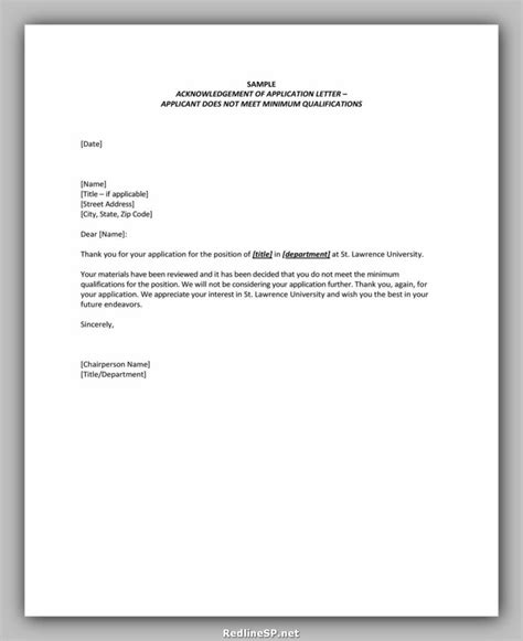 30 Free Sample Acknowledgement Letter RedlineSP