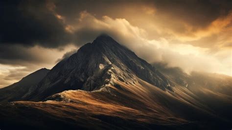 Premium Photo | A dramatic and stunning view of the mountains and the sky