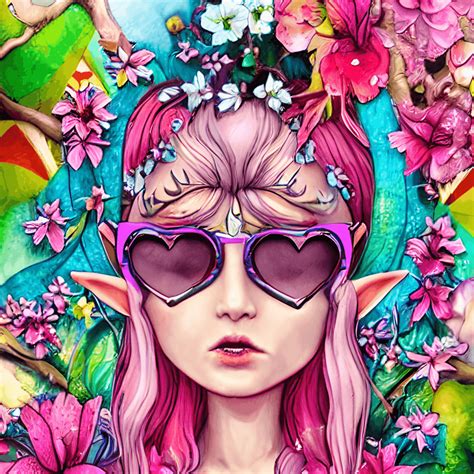 Beautiful Elf Fairy In Pink Jacket Creative Fabrica