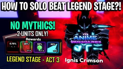 How To SOLO BEAT Double Dungeon Legend Stage Act 3 2 Units Only