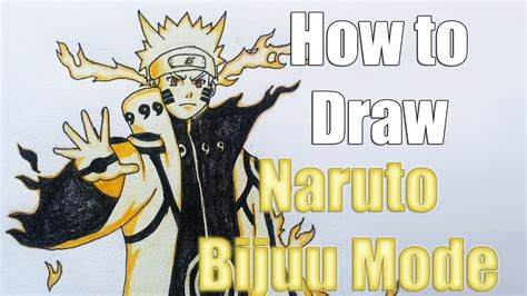 How To Draw Naruto Bijuu Mode From Naruto Shippuden YouTube