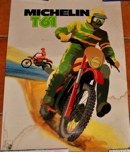 Original Fransk Vintage Plakat Michelin Reklame 1960erne Retro