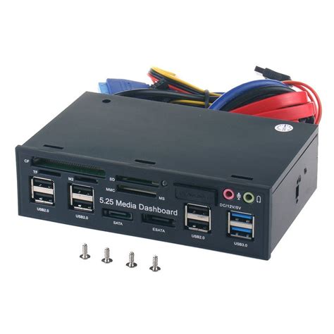 Многофункциональная 5,25 " Передняя Панель Косичка USB 3,0 USB 2.0 ...