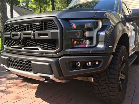 Raptor Lights 2017 Ford Raptor Gen 2 Triple Fog Light And Bezel Bracket Kit