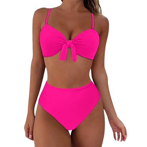 Becloth Women Triangle Halter Thong Bikini Set Ruffle Sexy String Two