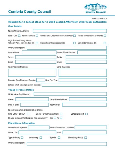 Fillable Online Cla School Request Form Fax Email Print Pdffiller