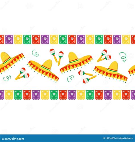 Mexican Border Ahead Road Sign Vector Illustration | CartoonDealer.com