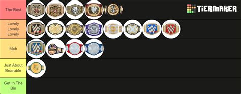 Current Wwe Championship Belt Designs Tier List Community Rankings Tiermaker