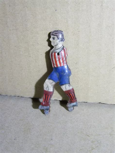 X Jouet Ancien Figurine En T Le Lithographi Joueur De Football H