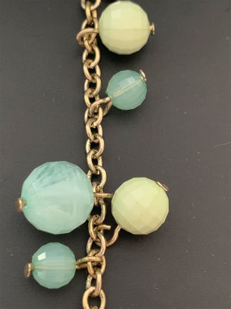 Rj Graziano Vintage Celadon Mint Bead Faux Pearl Go Gem