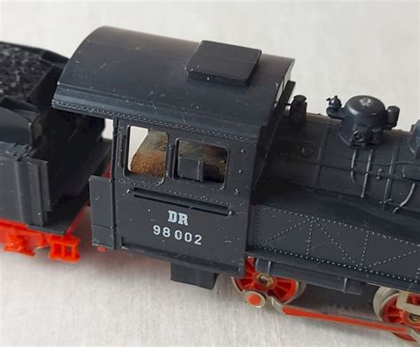 Ancienne Locomotive Vapeur Avec Tender DR 98002 Piko En HO Noir