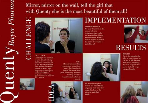 Quenty Cosmetics: "QUENTY MIRRORS (Bayer Pharma)" Print Ad by Formitas ...
