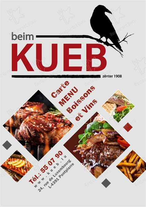 Menu At Beim Kueb Cafe Mondercange