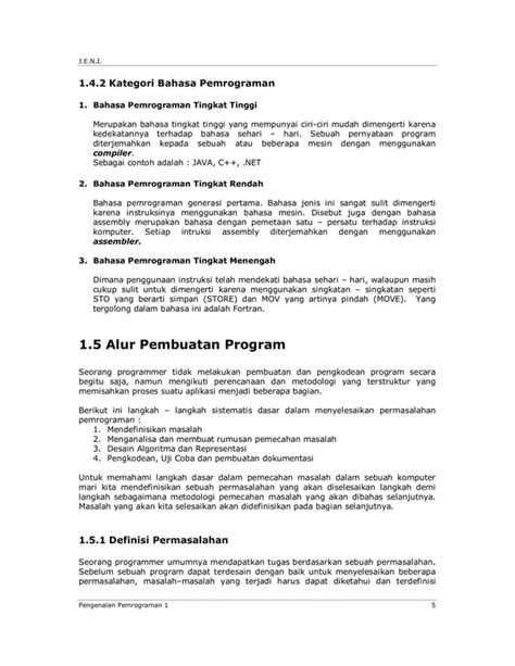 Pengenalan Pemrograman Komputer Pdf