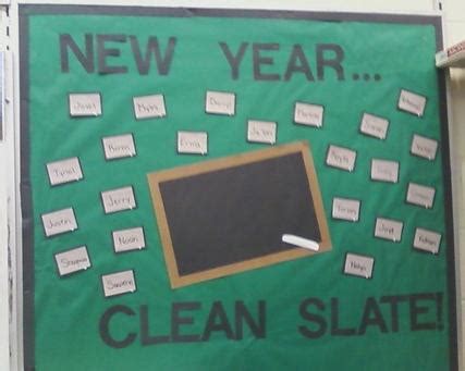 New Year Clean Slate New Years Bulletin Board Idea Supplyme