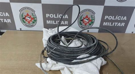 Polícia Militar prende suspeito de furtar fios de cobre e provocar