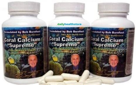 Coral Calcium Supreme 1000mg 90 Capsules Bob Barefoot Alkalize Body Ph