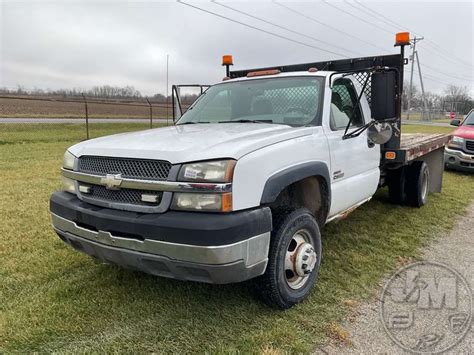 2004 Chevrolet 3500 Single Axle Regular Cab Flatbed Truck Vin 1gbjc34244e313008 Jeff Martin