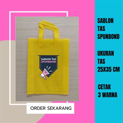 Jual Sablon Tas Spunbond Ukuran X Cm Sablon Sisi Sablon