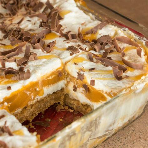 Butterscotch Lush Is A 4 Layer Dessert Of Graham Cracker Crust Cream Cheese Pudding And