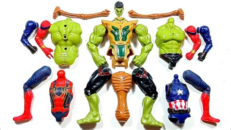 Merakit Mainan Spider Man Hulk Smash Thanos Captain America Dan Siren