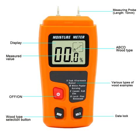 Drillpro Digital Lcd Display Wood Moisture Meter Humidity Tester Timber