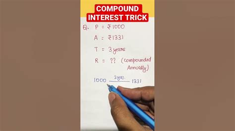 Compound Interest Shortcuts Tricks Solution Maths For Rpf Ssc Cgl Gd Chsl Shorts Youtube