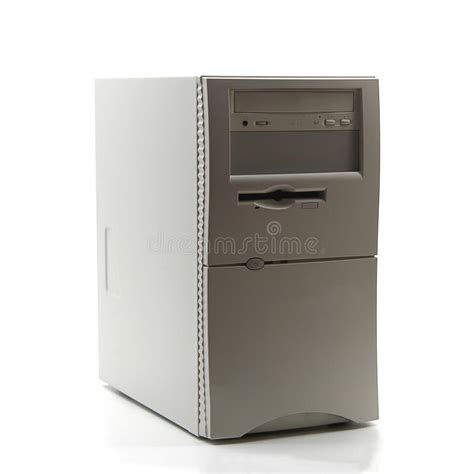 Mini-tower PC stock photo. Image of case, grey, technology - 130710