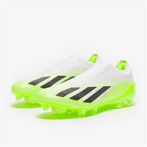 Adidas X Crazyfast 1 Laceless Fg White Core Black Lucid Lemon Mens Boots