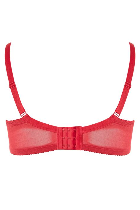 Deep Red Lace Underwired T Shirt Bra Yours Clothing