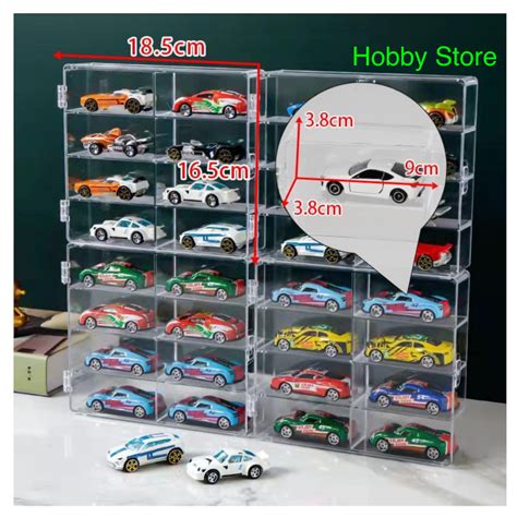 Hobby Store Khung Kệ Hộp Trưng Bày xe mô hình Có nắp Mica chống bụi gồm ô để Hot