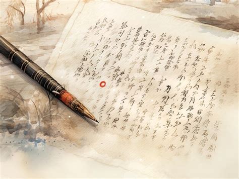 Premium AI Image | Old paper with Chinese writing characters