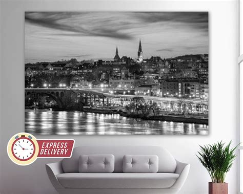 Georgetown Canvas Georgetown Skyline Georgetown Wall Art - Etsy