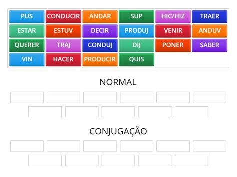 Verbos Irregulares Group Sort