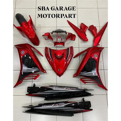 ORIGINAL COVERSET HONG LEONG YAMAHA HLY LC V4 MERAH ORI HLY STRIPE