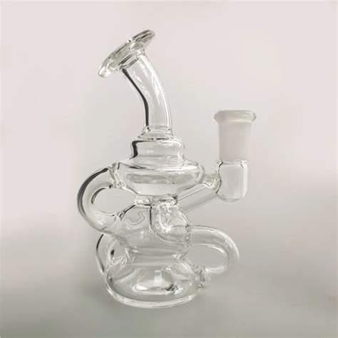 Wholesale Klein Recycler Heady Glass Water Bong Mini Oil Rig For