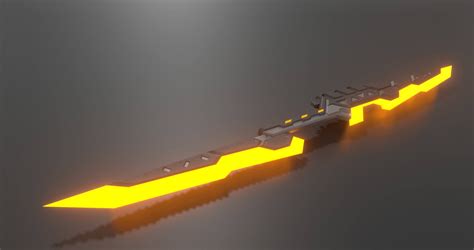 Futuristic Sword - 3D Model by polskiawatar