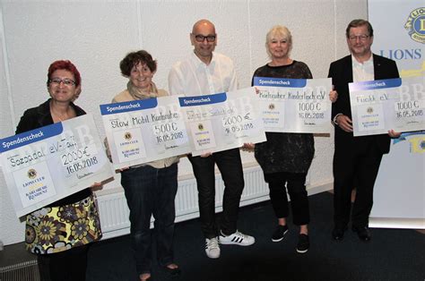 Erste Spendenübergabe Lions Club Karlsruhe Residenz