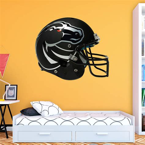 Small Boise State Broncos White Helmet Teammate Decal | Shop Fathead® for Boise State Broncos ...