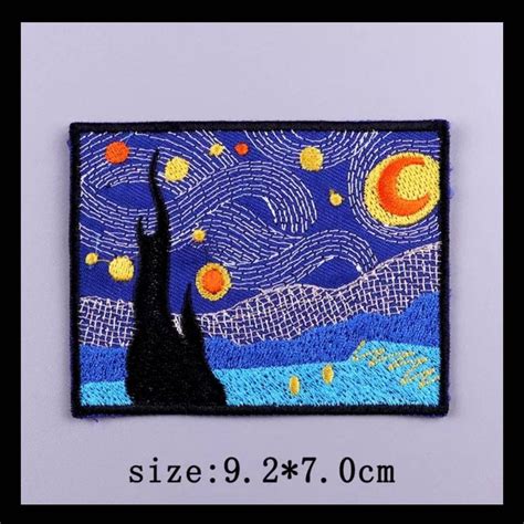 Van Gogh Iron On Patches Etsy