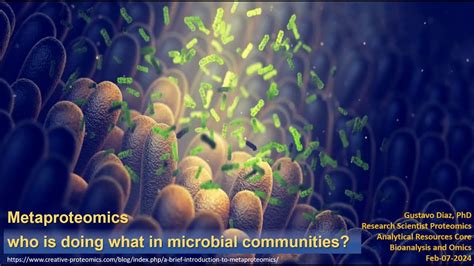 Arc Seminar Series Metaproteomics Who Is Doing What In Microbial