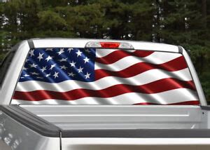 American Flag Waving #7 Patriotic Rear Window Decal Graphic for Truck ...